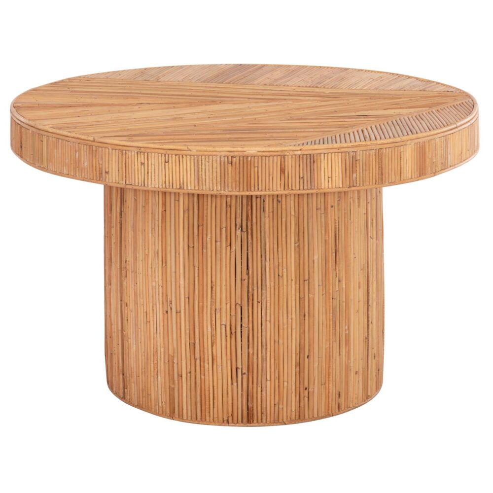 Τραπέζι Τραπεζαρίας GATSBY C9884 Φυσικό rattan σε Φυσικό χρώμα Φ120x76Υ εκ.