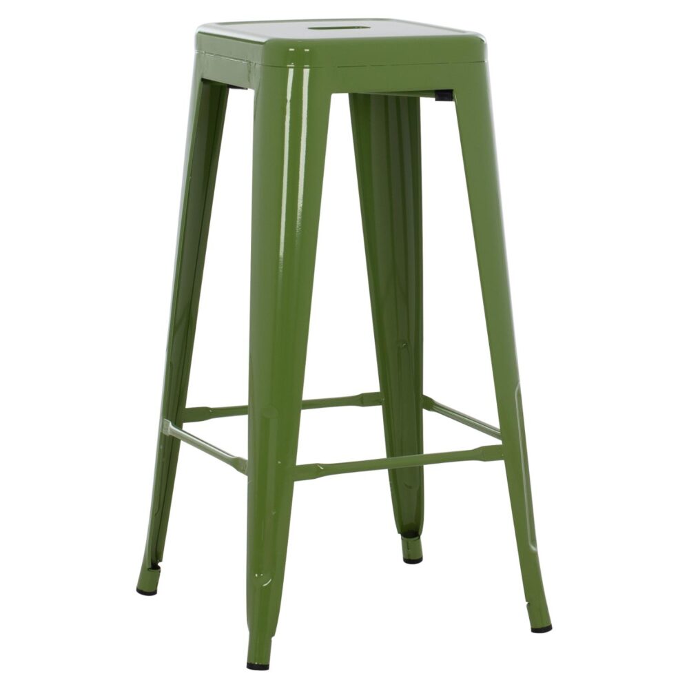 Σκαμπό Μπαρ MELITA-PRO C8642.53 Μέταλλο Light Olive Green 43x43x78Υ εκ.