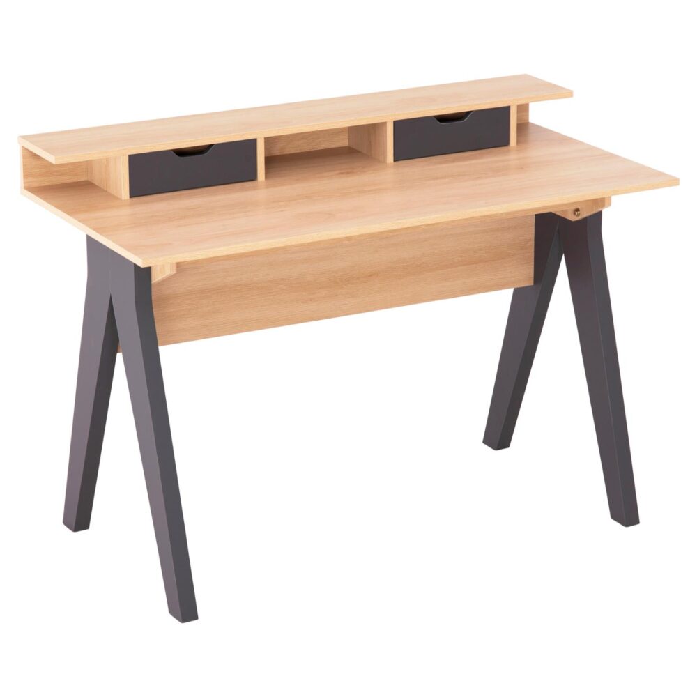 Γραφείο REXIN Μελαμίνη Sonama - Γκρί 120x19-59x75-85,5Υ εκ.