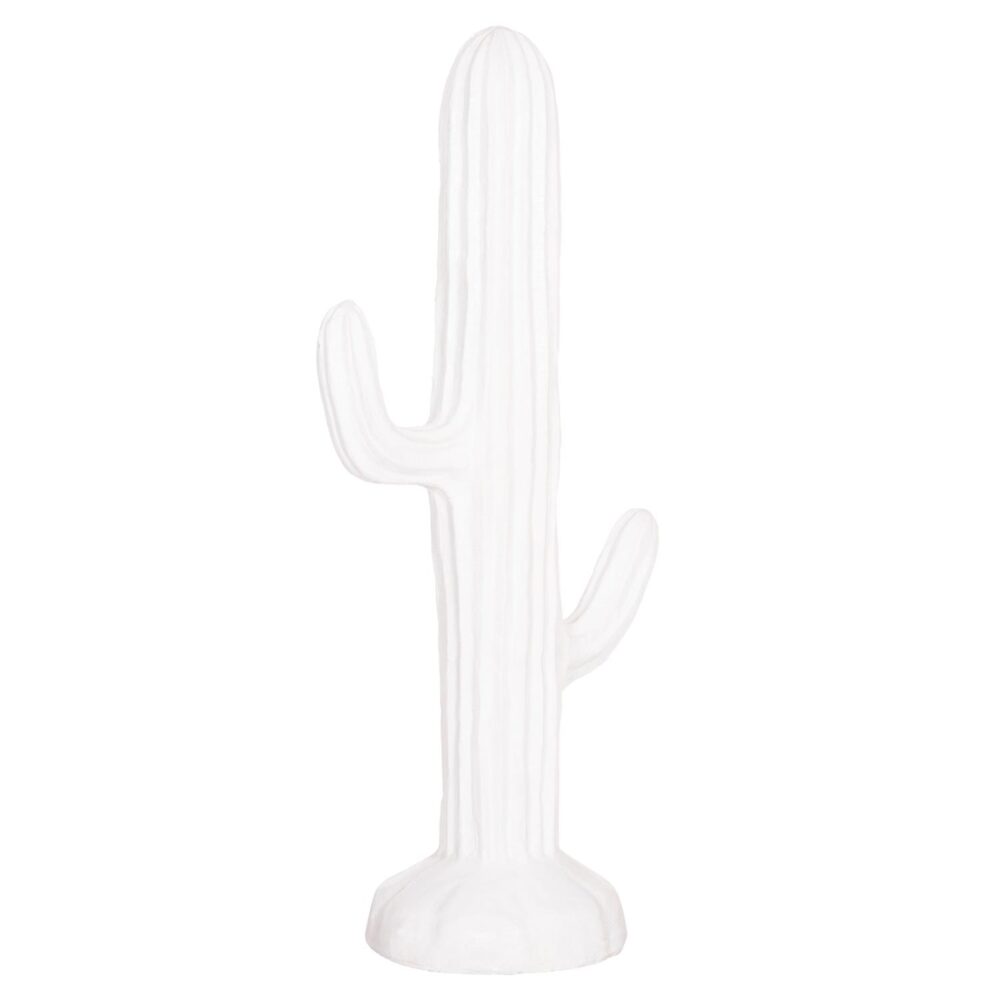 Διακοσμητικός Κάκτος Δαπέδου CACTUS C4386.02L Γύψος - Fiberglass Λευκό 63x37x150Υ εκ.