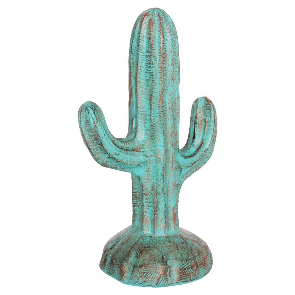 Διακοσμητικός Κάκτος Δαπέδου CACTUS C4386.03S Γύψος - Fiberglass Τιρκουάζ 42x30x74Υ εκ.