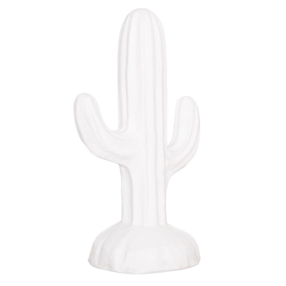 Διακοσμητικός Κάκτος Δαπέδου CACTUS C4386.02S Γύψος - Fiberglass Λευκό 42x30x74Υ εκ.