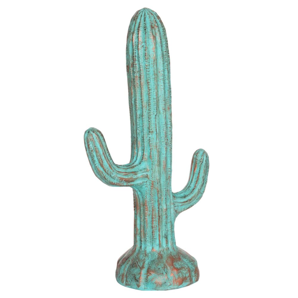 Διακοσμητικός Κάκτος Δαπέδου CACTUS C4386.03M Γύψος - Fiberglass Τιρκουάζ 54x34x103Υ εκ.