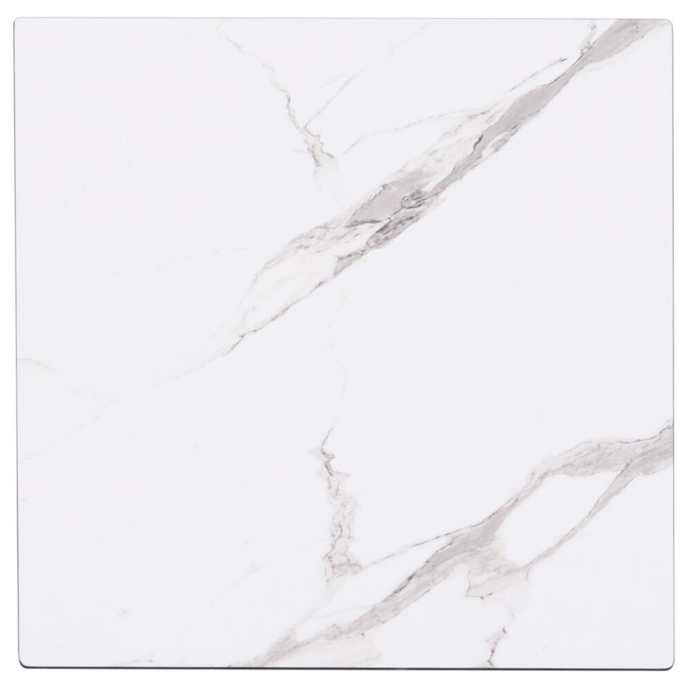 Επιφάνεια Τραπεζιού HPL C6362.01 Glossy Τετράγωνη Compact Λευκό Μάρμαρο 50x50x1,5 εκ.