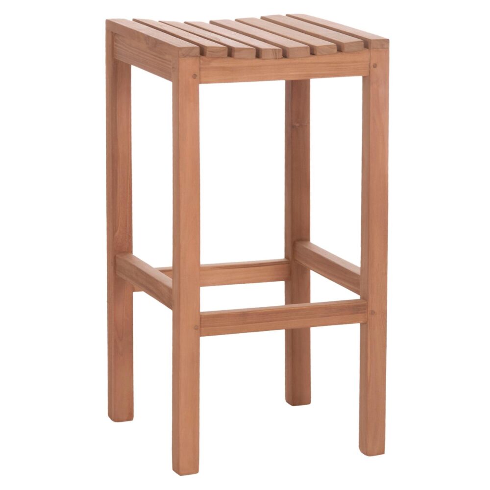Σκαμπό Μπάρ NIKOL C18109 Ξύλο ΤΕΑΚ Φυσικό 40x40x77Υ εκ.