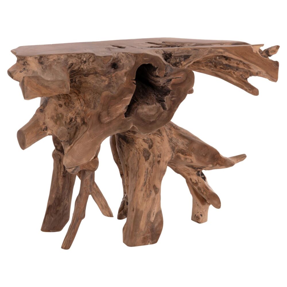 Κονσόλα GRIMAL Ξύλο Teak (Ρίζα) Φυσικό 125x46x80Υ εκ.