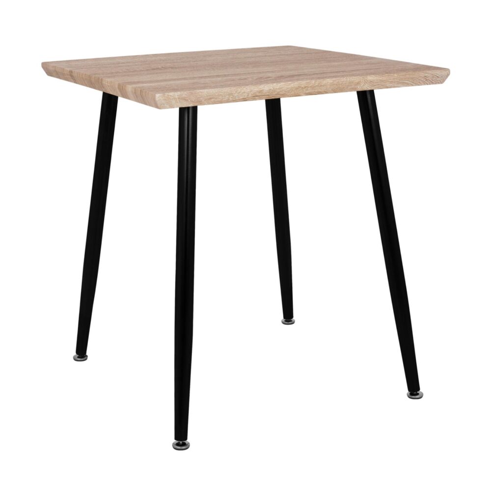 Τραπέζι Τραπεζαρίας PALOMA 70 Sonoma με Μαύρα πόδια 70x70x76,5 εκ.