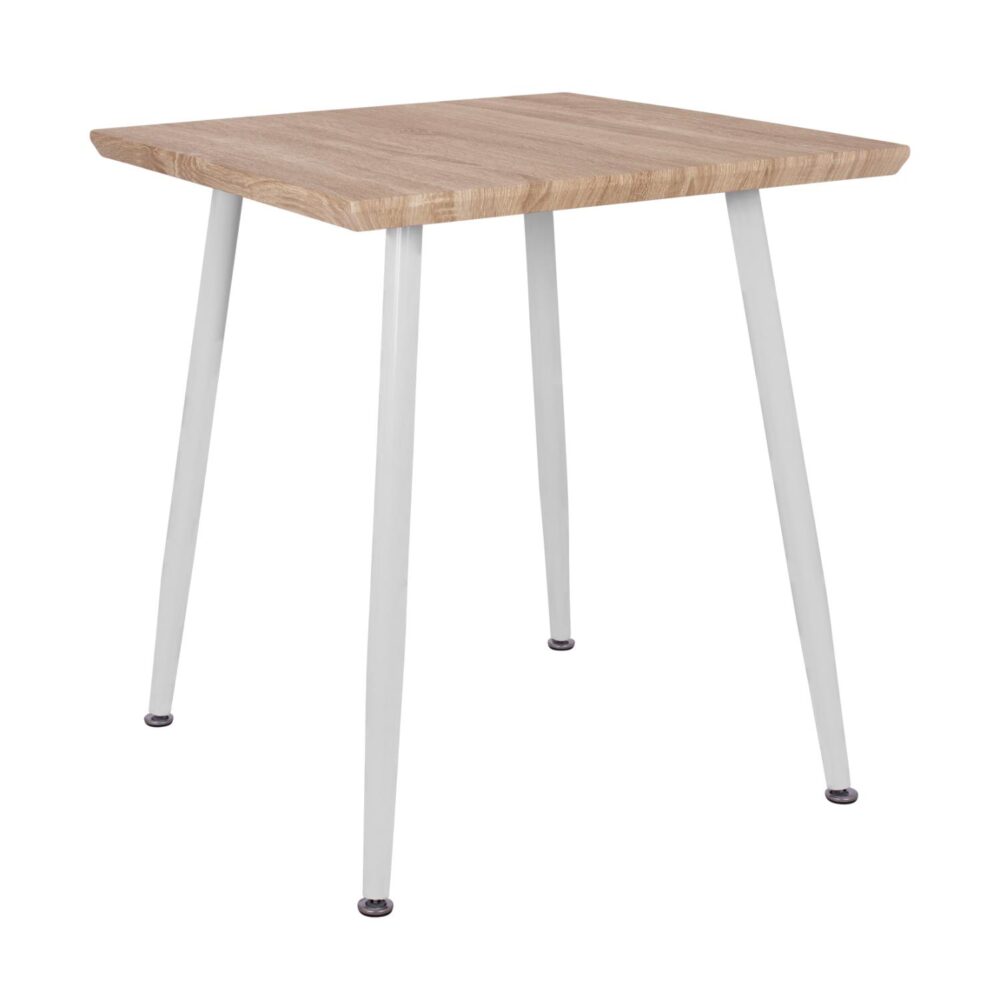 Τραπέζι Τραπεζαρίας PALOMA με Λευκά πόδια Sonoma 70x70x76,5 εκ.