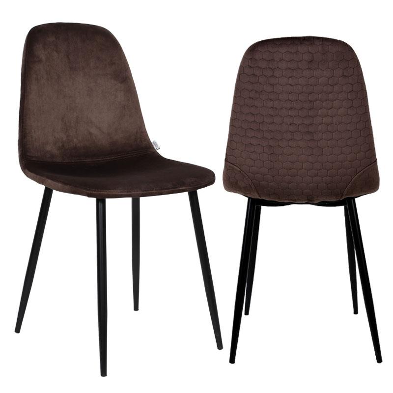 Καρέκλα Τραπεζαρίας 274 Fylliana Καφέ 45x50x88εκ.