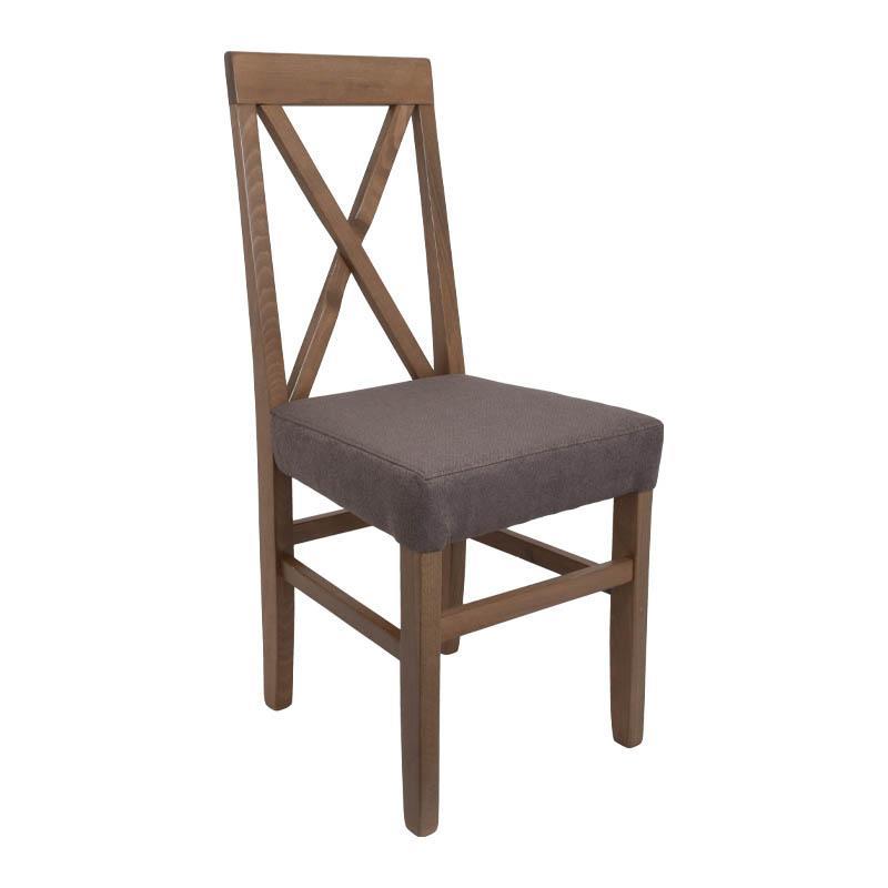 Καρέκλα Τραπεζαρίας ΤΧ Fylliana Grey Oak πόδια με Καφέ ύφασμα 43x44x98εκ. Καρέκλα Τραπεζαρίας ΤΧ Fylliana Grey Oak πόδια με Καφέ ύφασμα 43x44x98εκ.