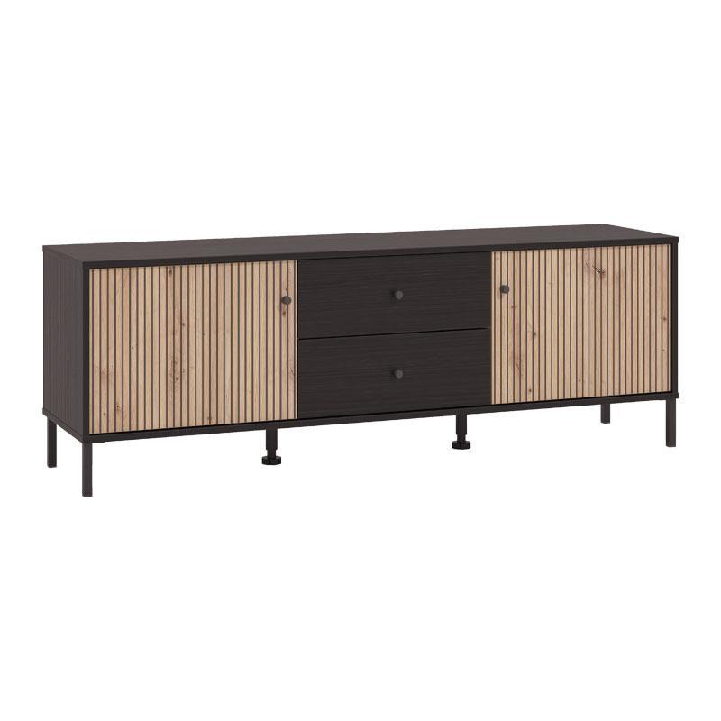 Έπιπλο Τηλεόρασης Correze 3K2F2V Μαύρος Δρύς - Artisan Oak 157x40x55 εκ. Έπιπλο Τηλεόρασης Correze 3K2F2V Μαύρος Δρύς - Artisan Oak 157x40x55 εκ.