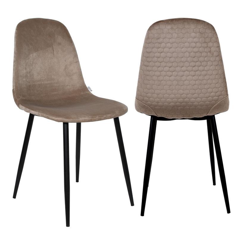 Καρέκλα Τραπεζαρίας 274 Fylliana Μπέζ 45x50x88εκ.