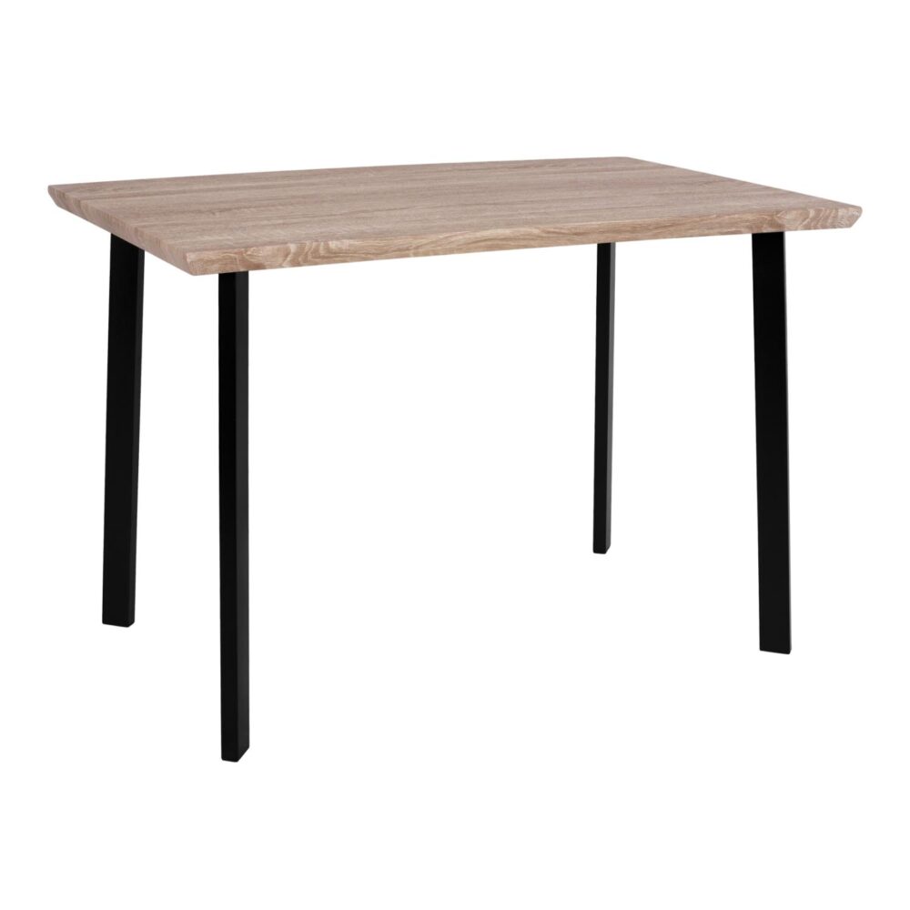 Τραπέζι Τραπεζαρίας PALANI με Μαύρα πόδια Sonoma 110x70x75,5 εκ.