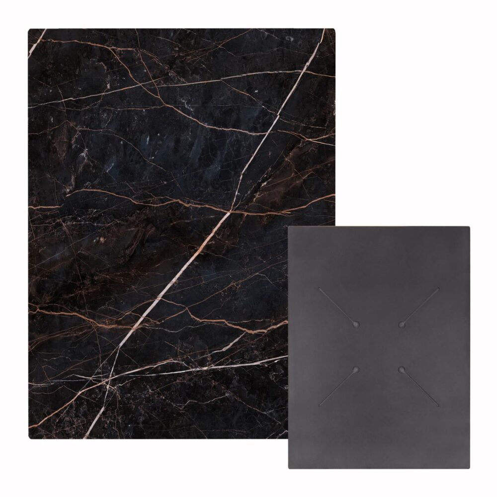Επιφάνεια Τραπεζιού C6350.34 HPL Ορθογώνια Black Marble 60x80εκ.