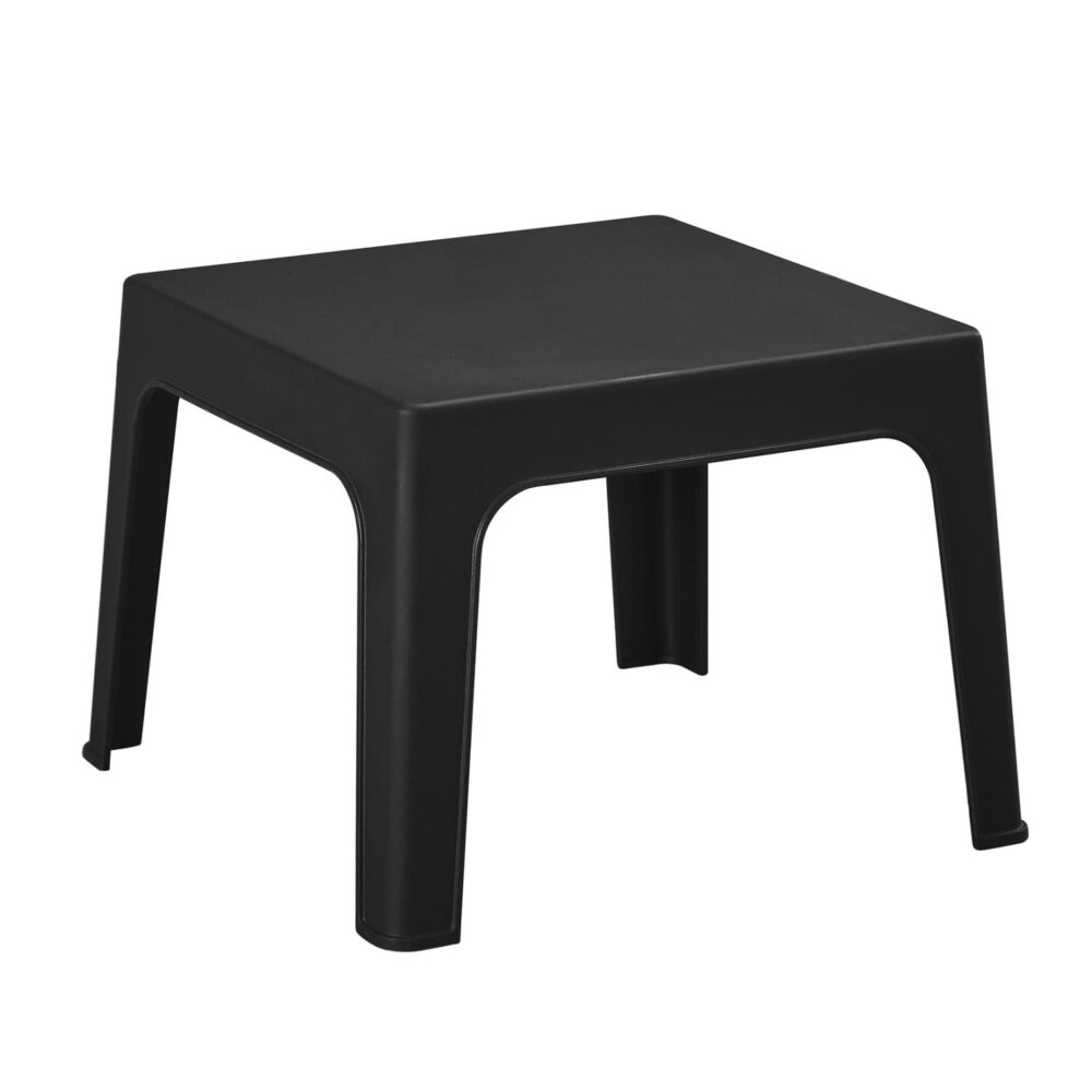 Τραπεζάκι παραλίας SLEEK ΙΙ Τετράγωνο Πολυπροπυλένιο σε Μαύρο 49.5x49.5x40Υεκ.