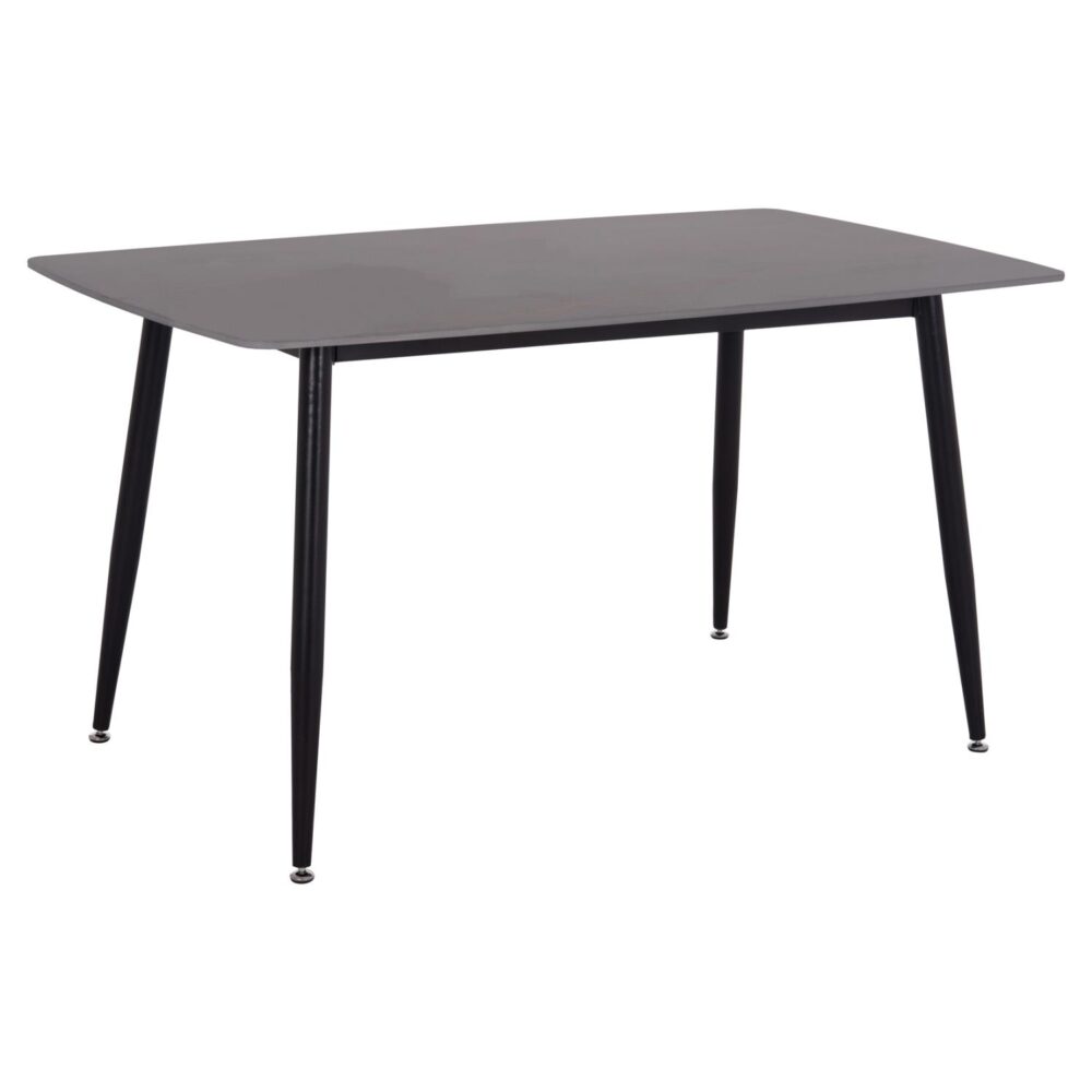 Τραπέζι RAVEN Κεραμικό TOP με Όψη Μαύρο Μάρμαρο 140x80x74Υεκ.