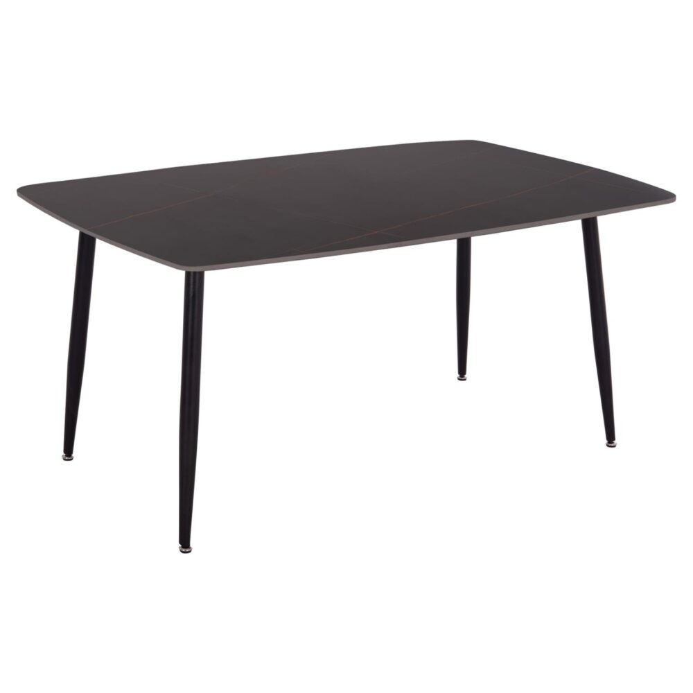 Τραπέζι RAVEN ΙΙ Κεραμικό TOP με Όψη Μαύρο Μάρμαρο 160x80x74Υεκ.
