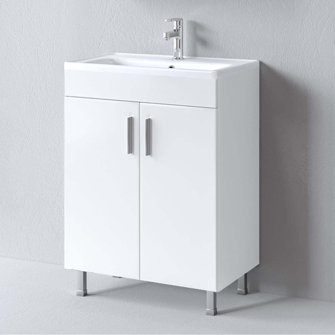 Πάγκος μπάνιου με νιπτήρα Skopelos 80 Λευκό 80x36x85εκ. Πάγκος μπάνιου με νιπτήρα Skopelos 80 Λευκό 80x36x85εκ.