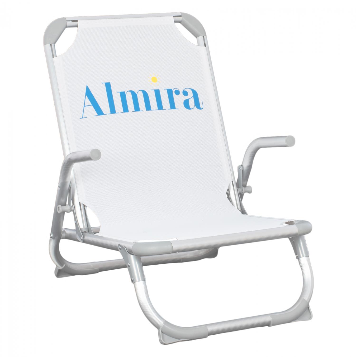 Καρέκλα Παραλίας ALMIRA C5053.03 Αλουμινίου με Ψηλή Πλάτη Βαρέως Tύπου Λευκό 56x70x66 εκ.