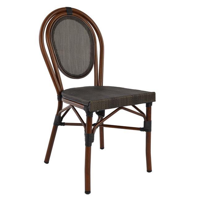 Καρέκλα KASON C5026 Αλουμινίου Bamboo Look Καφέ με Textline 40,5x56,5x89,5 εκ. Καρέκλα KASON C5026 Αλουμινίου Bamboo Look Καφέ με Textline 40,5x56,5x89,5 εκ.
