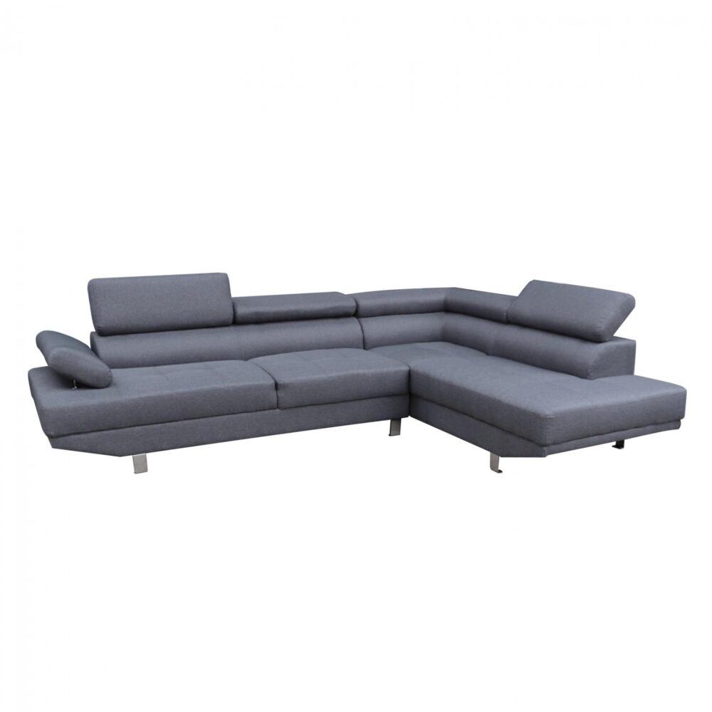 Γωνιακός καναπές GORO Δεξιά Γωνία Ύφασμα Γκρί 270x200x87Y εκ. Γωνιακός καναπές GORO Δεξιά Γωνία Ύφασμα Γκρί 270x200x87Y εκ.