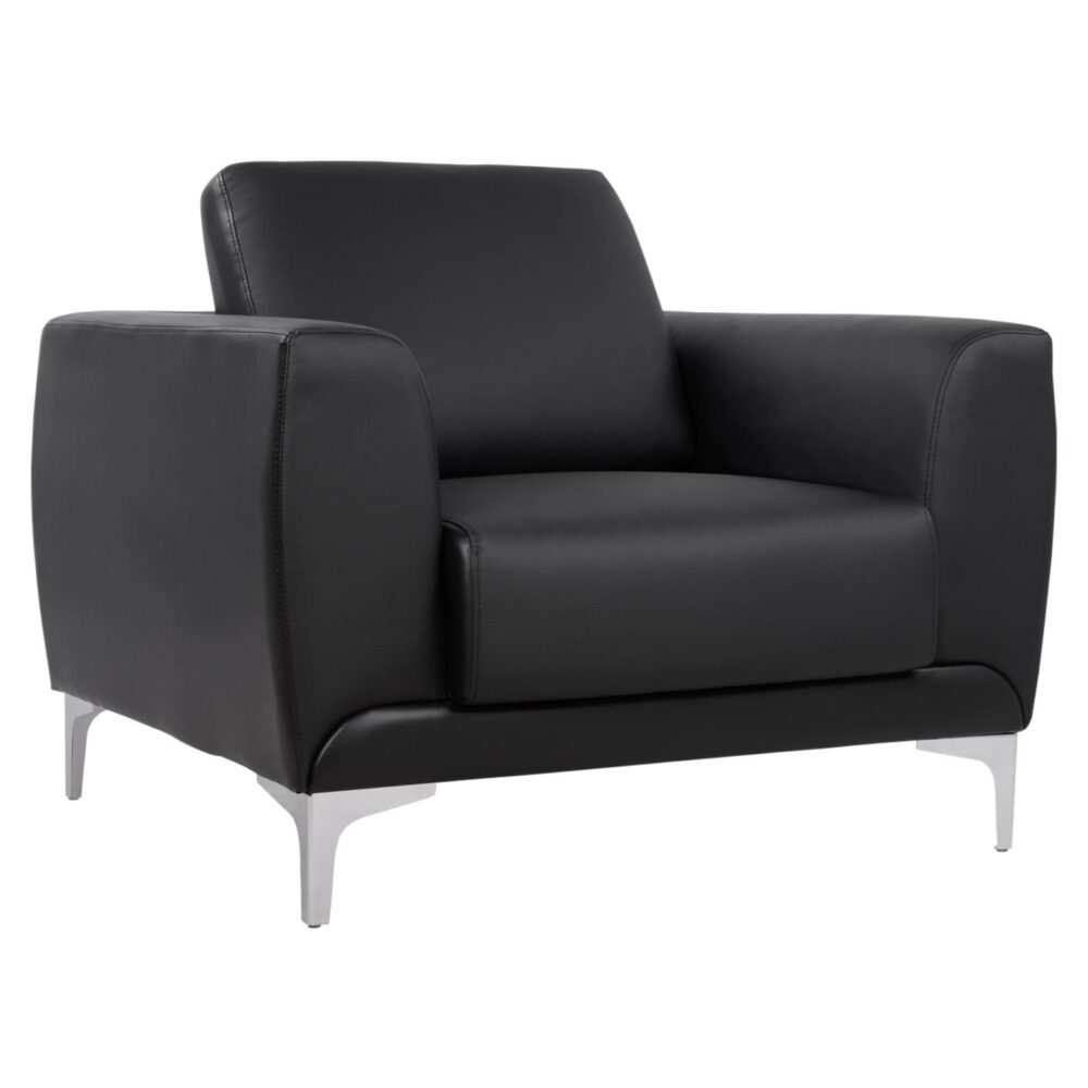 Πολυθρόνα KENZIE C3121.11 με PU Μαύρο 89x81x81 εκ.