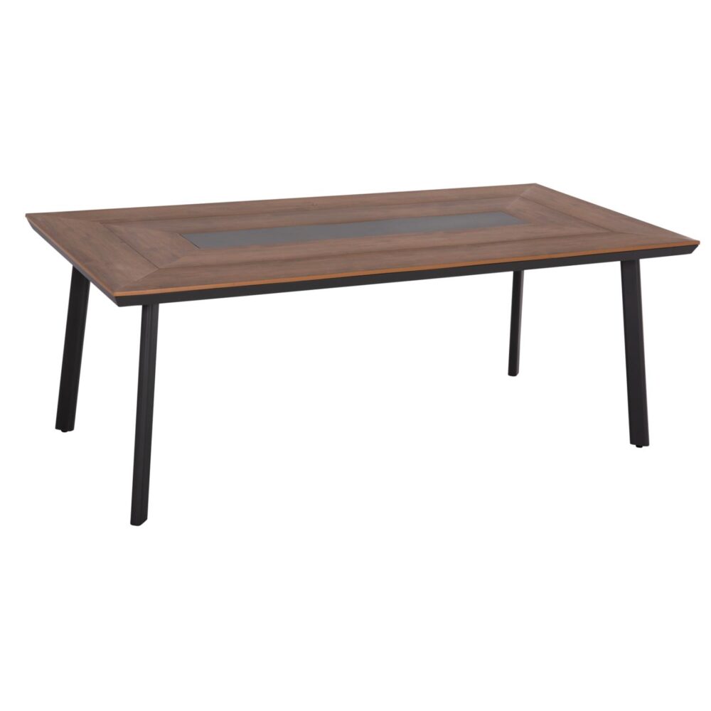 Τραπέζι TABER Αλουμινίου Γκρί με Επιφάνεια Polywood 200x100x75Υ εκ.
