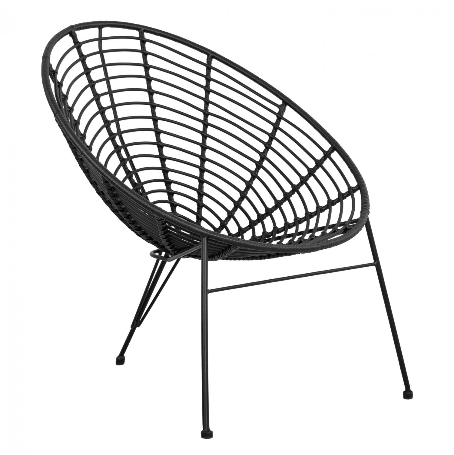 Καρέκλα - Πολυθρόνα ALLEGRA C5458.02 Μεταλλική με Wicker Μαύρο Τύπου Φωλιά 73x83x86Υ εκ. Καρέκλα - Πολυθρόνα ALLEGRA C5458.02 Μεταλλική με Wicker Μαύρο Τύπου Φωλιά 73x83x86Υ εκ.