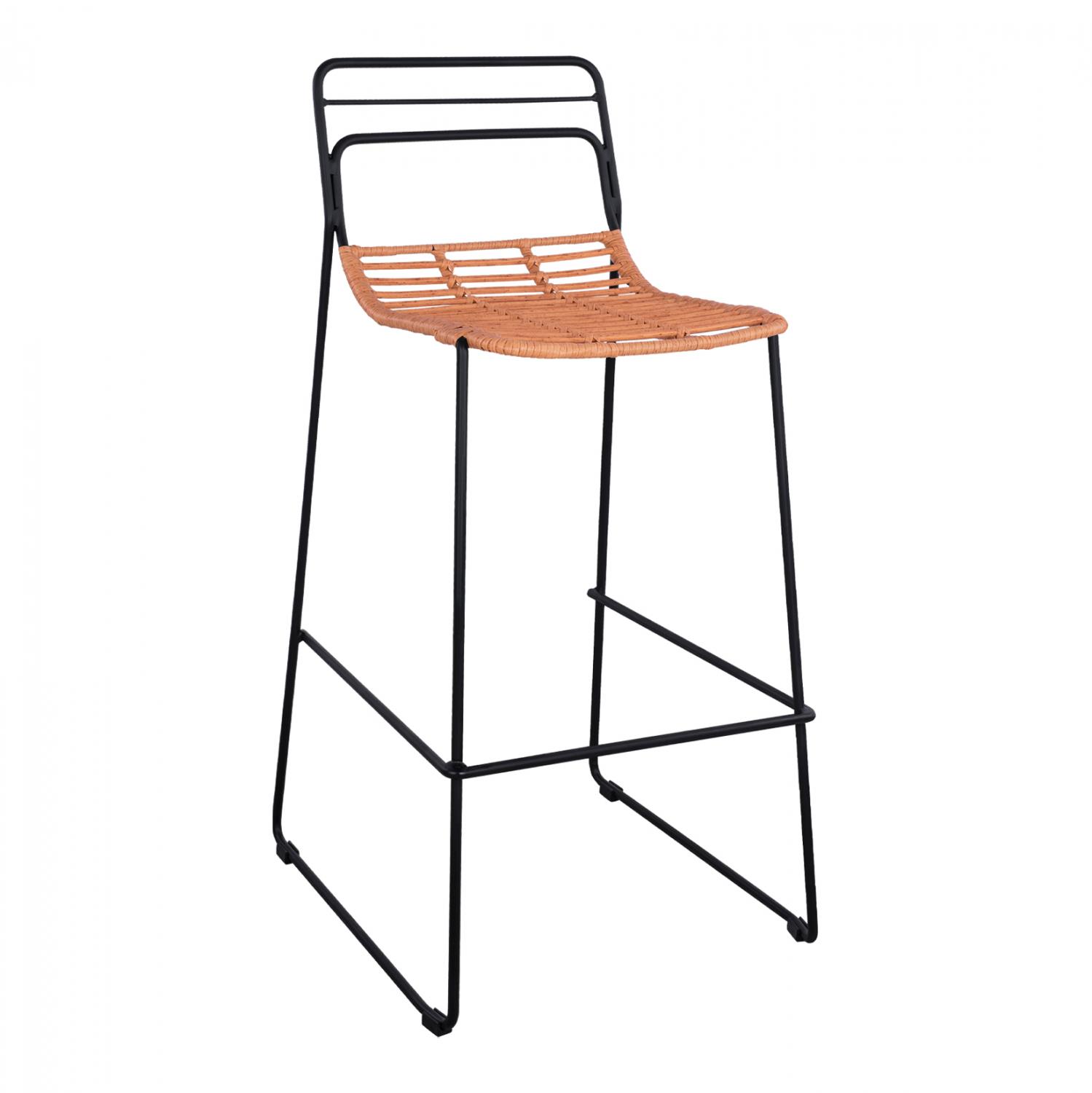 Σκαμπό Μπαρ ALLEGRA C5642 Μεταλλικό με Μπέζ Wicker 48x53x100 εκ. Σκαμπό Μπαρ ALLEGRA C5642 Μεταλλικό με Μπέζ Wicker 48x53x100 εκ.