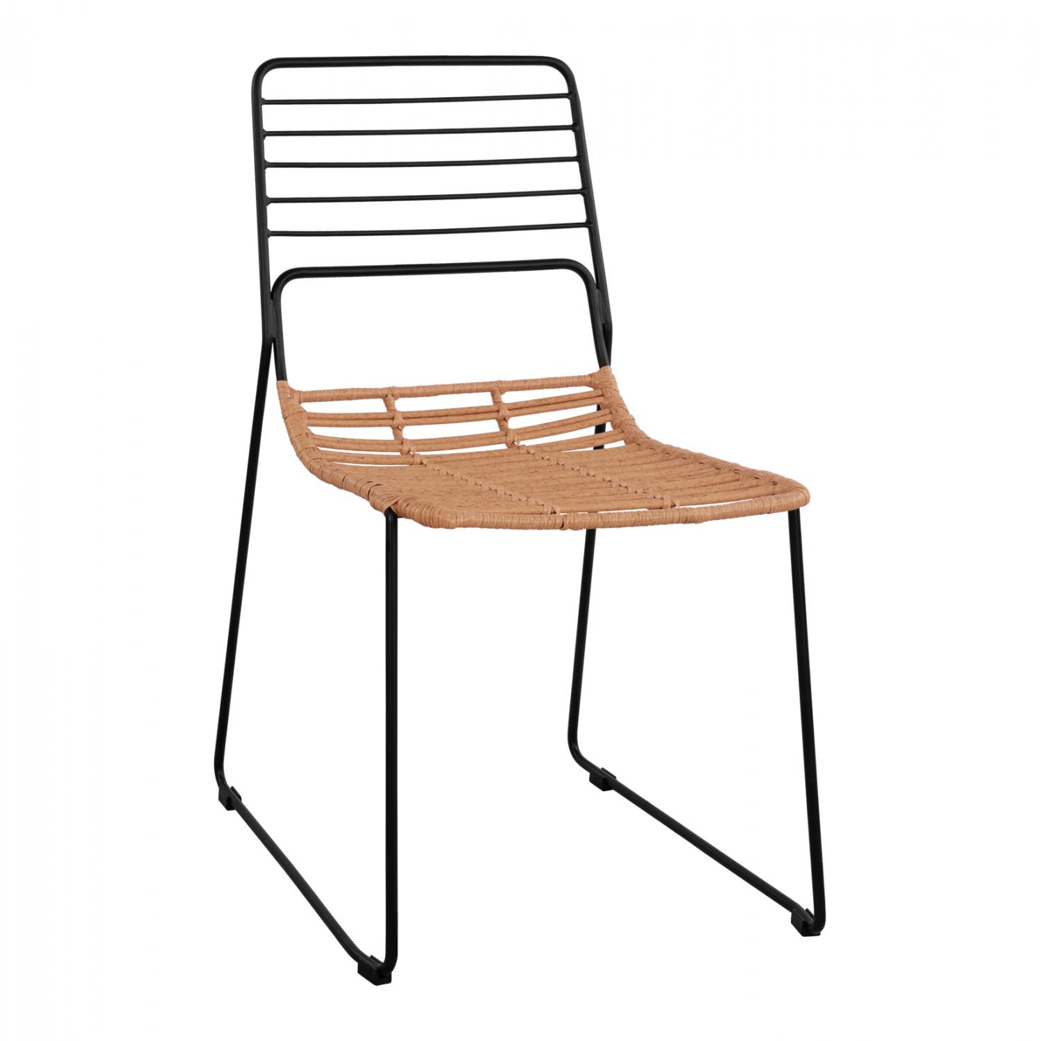 Καρέκλα ALLEGRA C5694 Μεταλλική με Wicker Μπέζ 51x54x83Υ εκ. Καρέκλα ALLEGRA C5694 Μεταλλική με Wicker Μπέζ 51x54x83Υ εκ.
