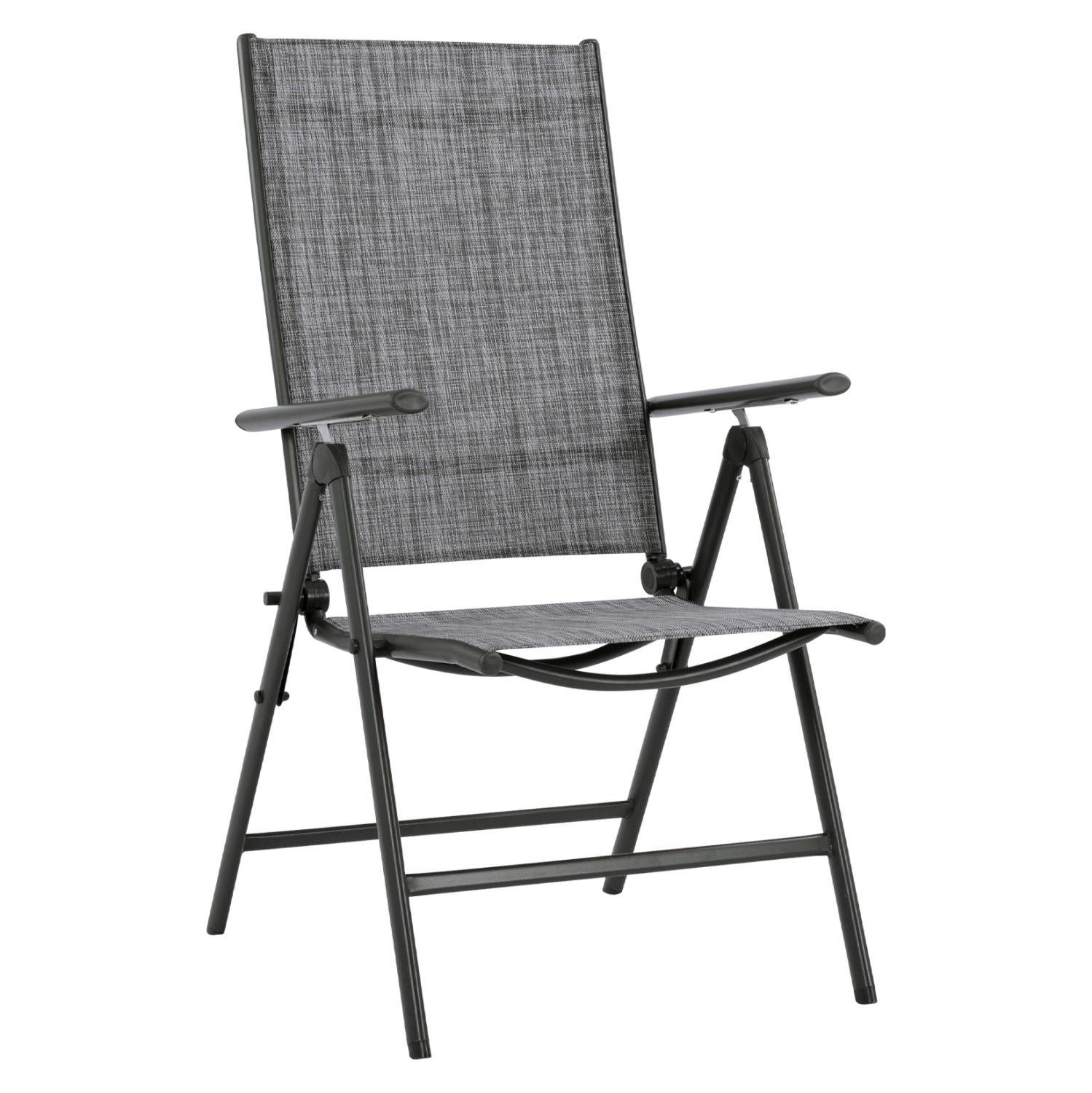 Καρέκλα - Πολυθρόνα ZURI C5700.01 Μεταλλική Πτυσσόμενη 7 Θέσεων με Textilene Γκρί 55x70x103Υ εκ.