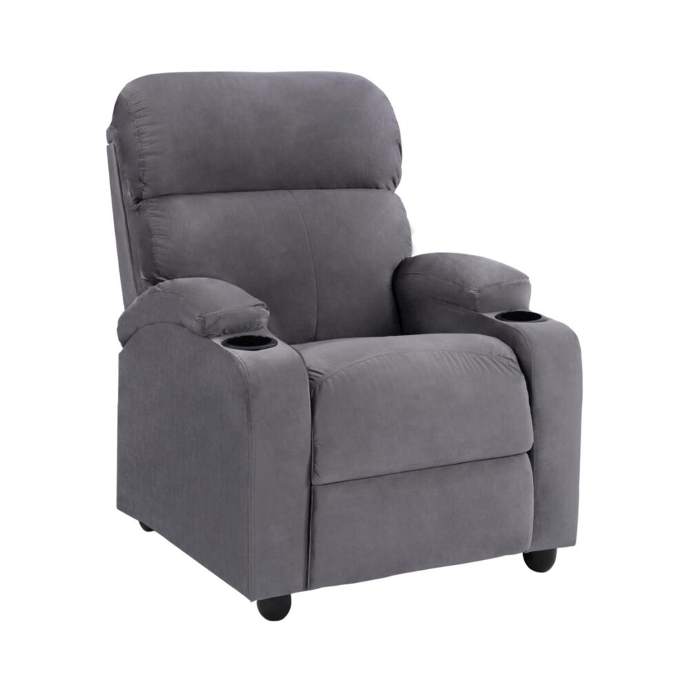 Πολυθρόνα C0122.10 Γκρί Βελούδο με Μηχανισμό Relax 80x92x102Υ εκ.