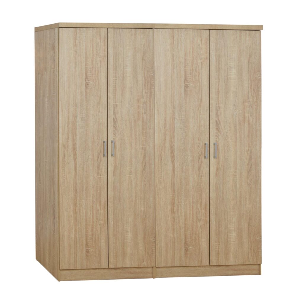 Ντουλάπα JENNA Τετράφυλλη Sonama 160x42x181 εκ.