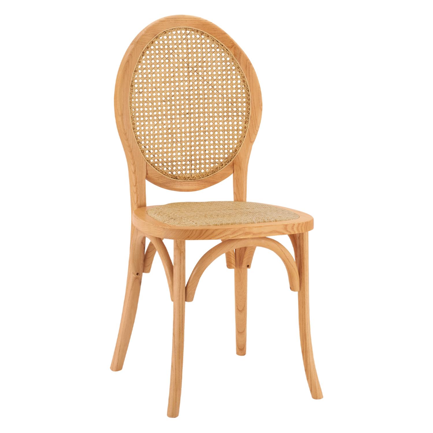 Καρέκλα TINSLEY Ξύλινη με Οβάλ πλάτη και Rattan Φυσικό 45x50x97εκ. Καρέκλα TINSLEY Ξύλινη με Οβάλ πλάτη και Rattan Φυσικό 45x50x97εκ.