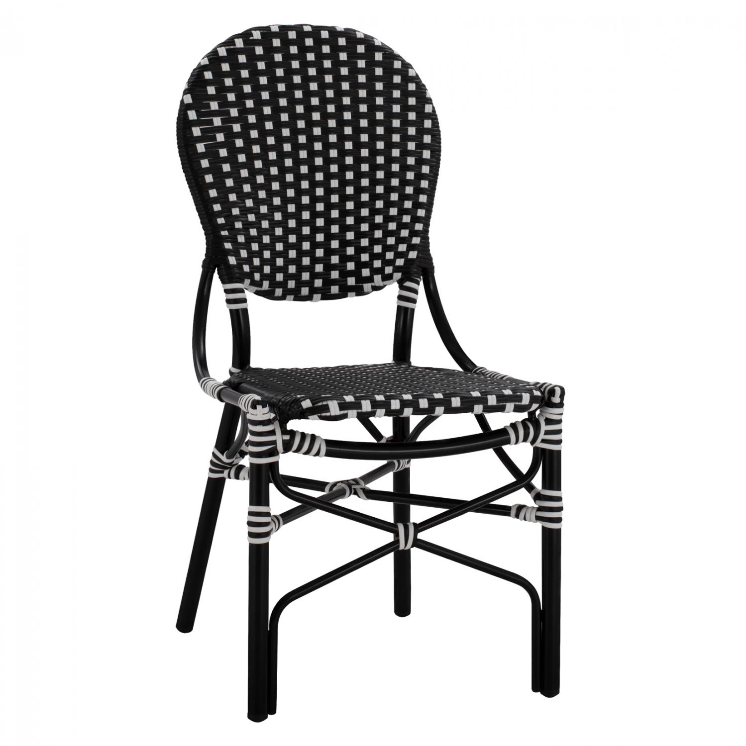 Καρέκλα C5792.02 Αλουμινίου Bamboo Look με Wicker Μαύρο - Λευκό 46x60x96 εκ. Καρέκλα C5792.02 Αλουμινίου Bamboo Look με Wicker Μαύρο - Λευκό 46x60x96 εκ.