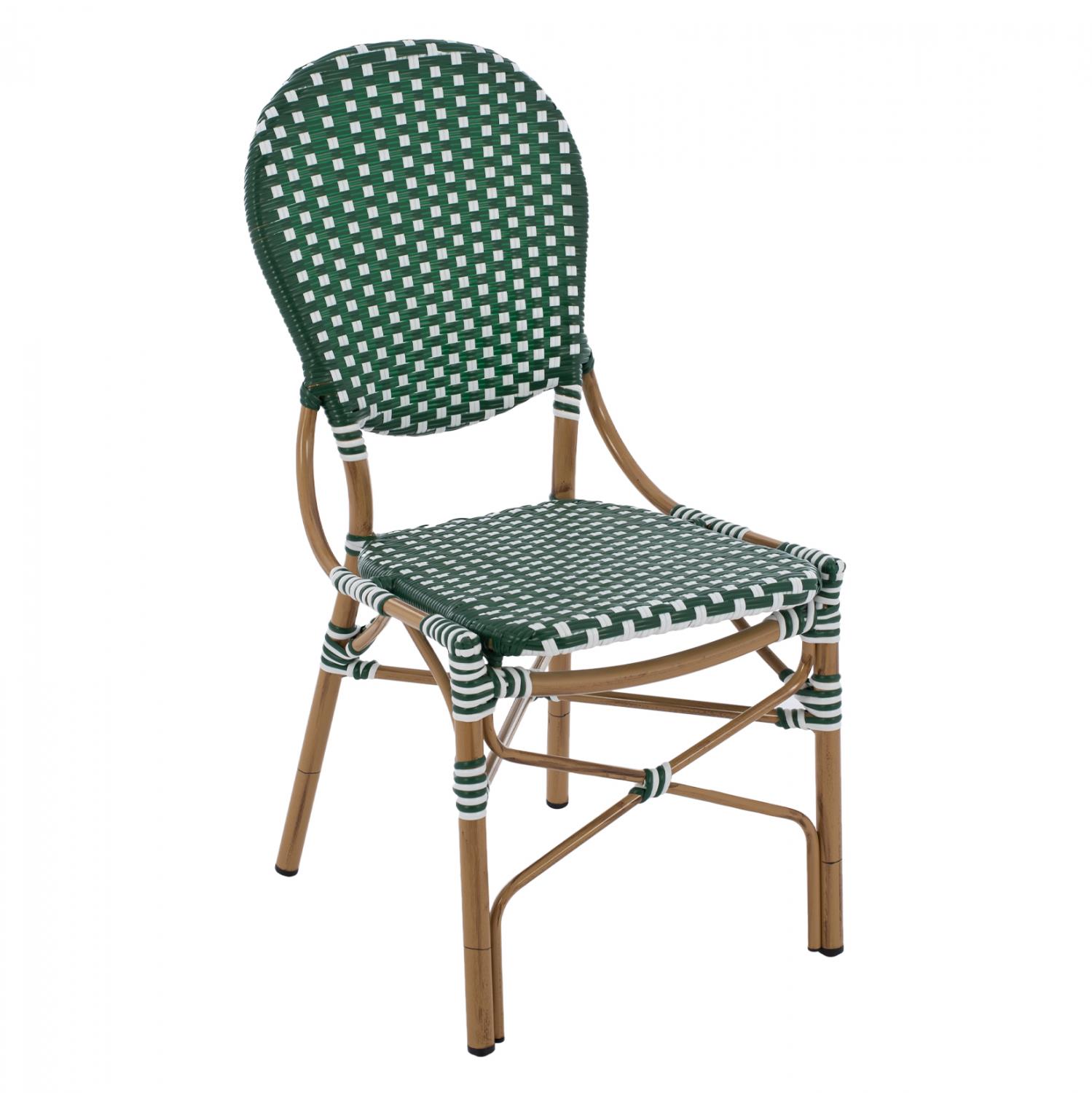 Καρέκλα C5792.01 Αλουμινίου Bamboo Look με Wicker Πράσινο - Λευκό 47x55x98 εκ. Καρέκλα C5792.01 Αλουμινίου Bamboo Look με Wicker Πράσινο - Λευκό 47x55x98 εκ.