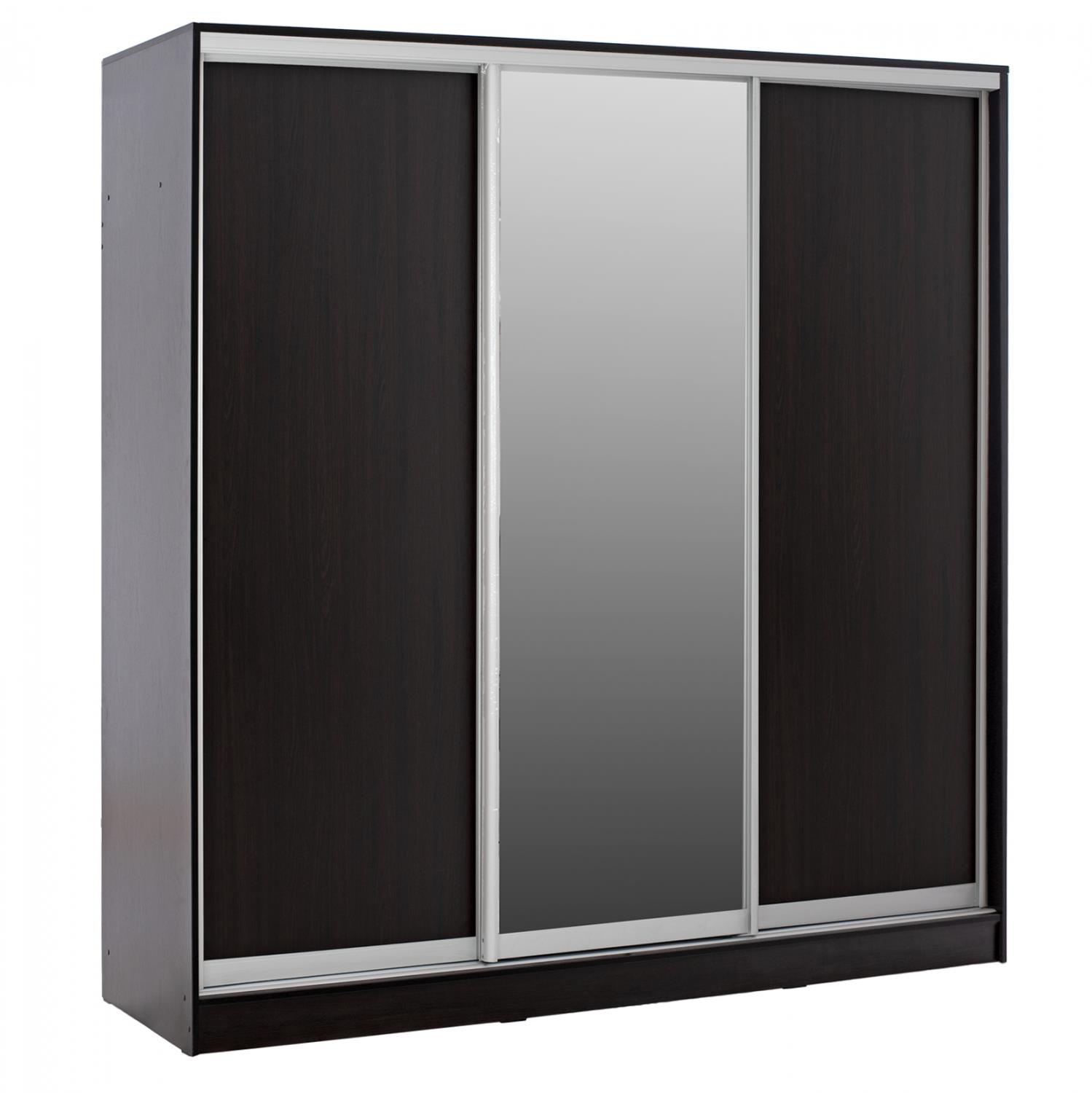 Ντουλάπα Συρόμενη ADLER Τρίφυλλη με Καθρέπτη Wenge 200x60x210Υ εκ. Ντουλάπα Συρόμενη ADLER Τρίφυλλη με Καθρέπτη Wenge 200x60x210Υ εκ.