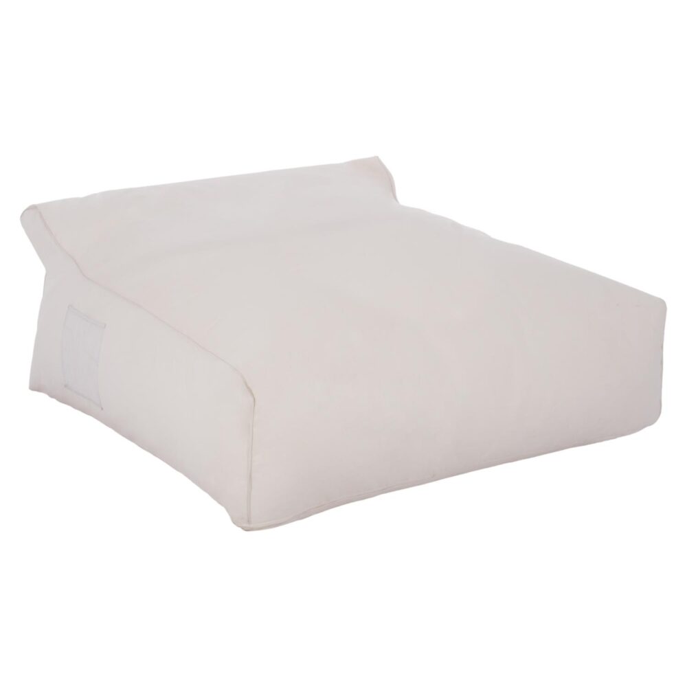 Πουφ Υamin 2ατόμων με textilene 600gr/m2 2x1 λευκό 140x140x40-60εκ.