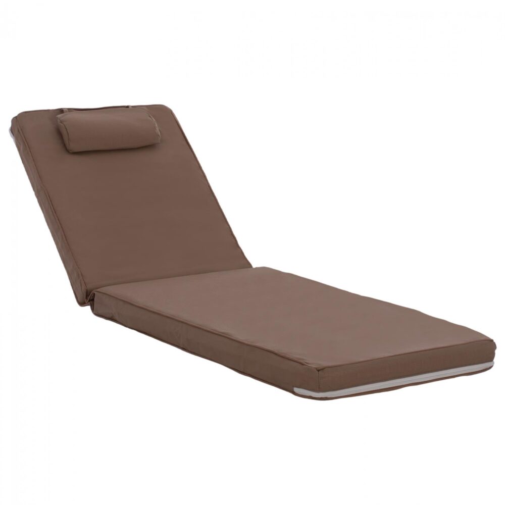 Μαξιλάρι ξαπλώστρας textilene 600gr/m2 2x1 Sifnos moka 194x70x11εκ.