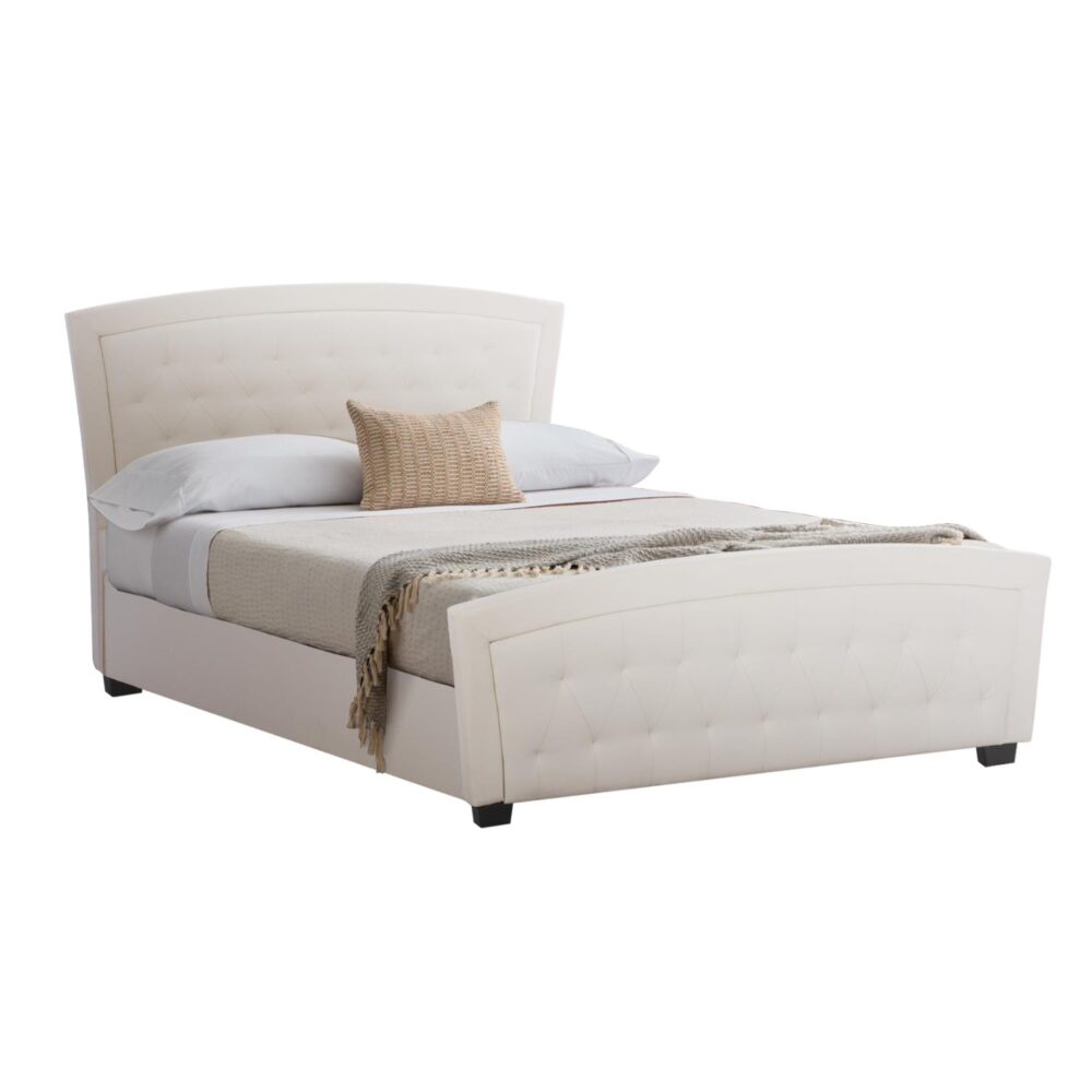 Κρεβάτι ODELIA Διπλό PU Λευκό 150x200 εκ.