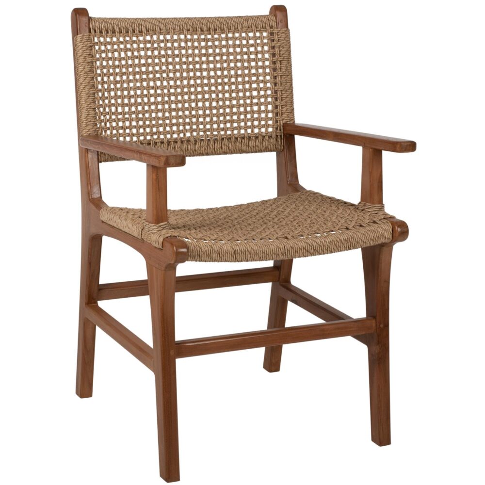 Καρέκλα-Πολυθρόνα C9385.01 Μασίφ Ξύλο Teak Rattan και Σχοινί 54x58x88Υεκ. Καρέκλα-Πολυθρόνα C9385.01 Μασίφ Ξύλο Teak Rattan και Σχοινί 54x58x88Υεκ.