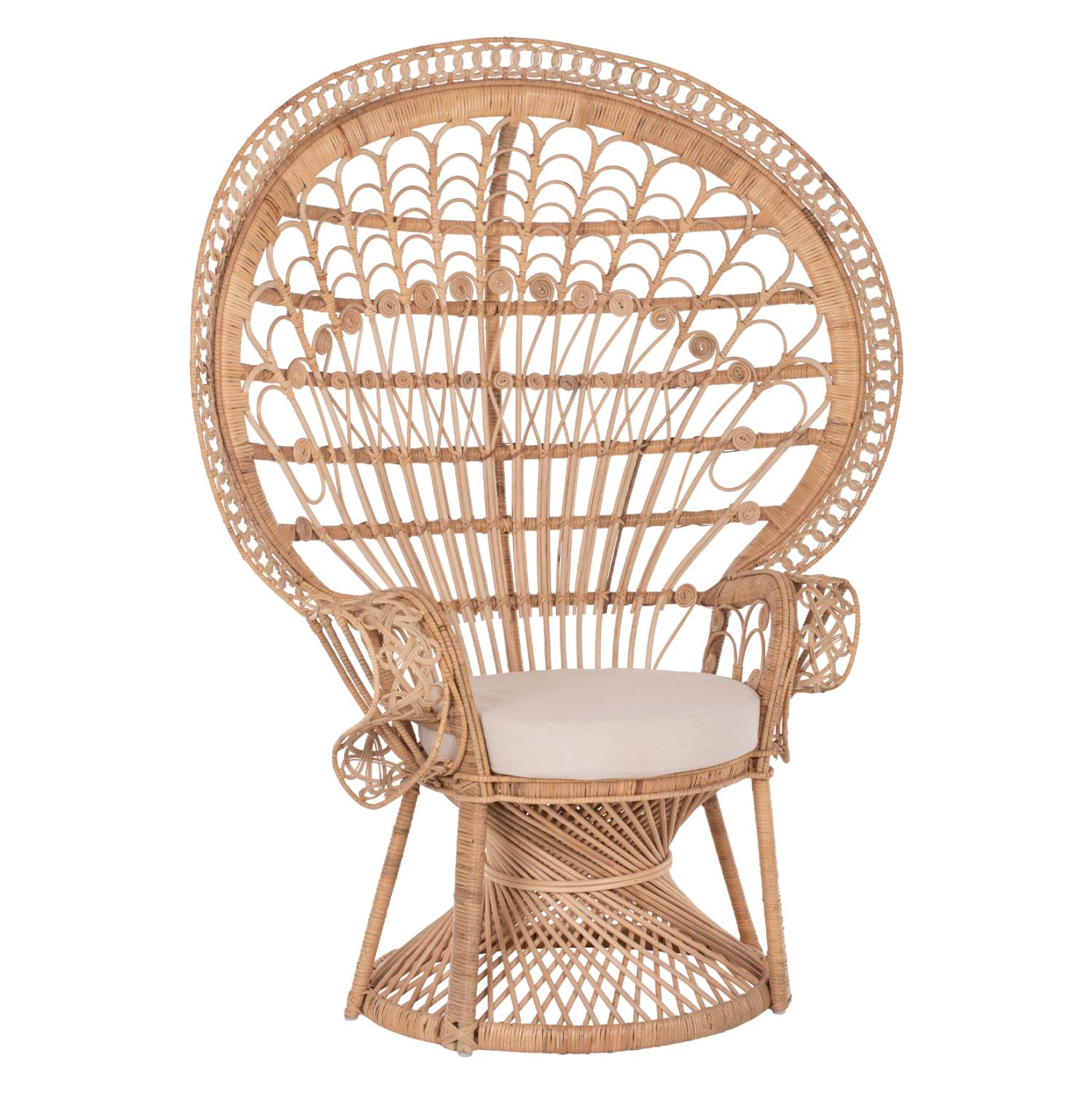 Καρέκλα - Πολυθρόνα ROYAL PEACOCK C9342 Φυσικό Rattan με Μπέζ Μαξιλάρι 114x72x150Yεκ. Καρέκλα - Πολυθρόνα ROYAL PEACOCK C9342 Φυσικό Rattan με Μπέζ Μαξιλάρι 114x72x150Yεκ.