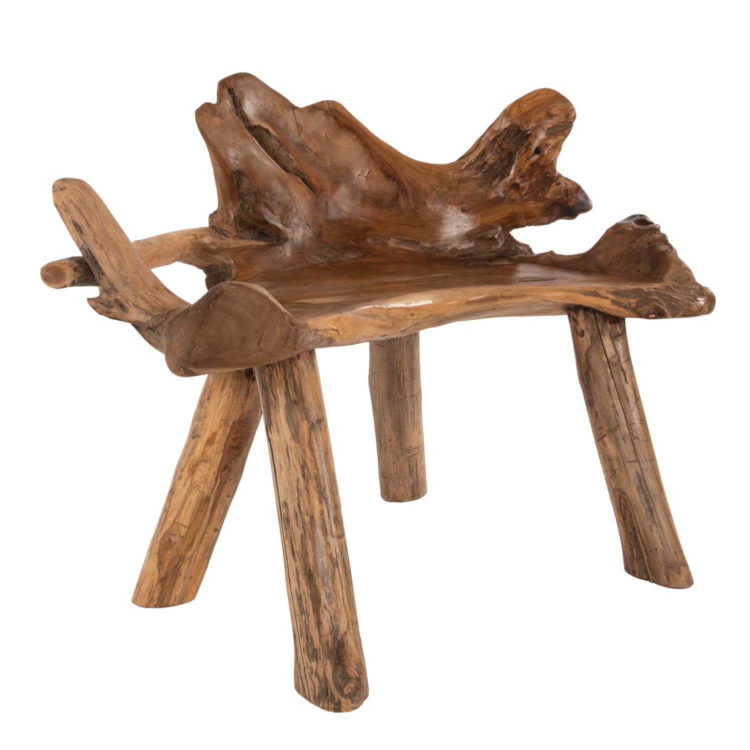 Παγκάκι C9348 Μασίφ Ξύλο Teak Φυσικό 120x88x80 εκ.