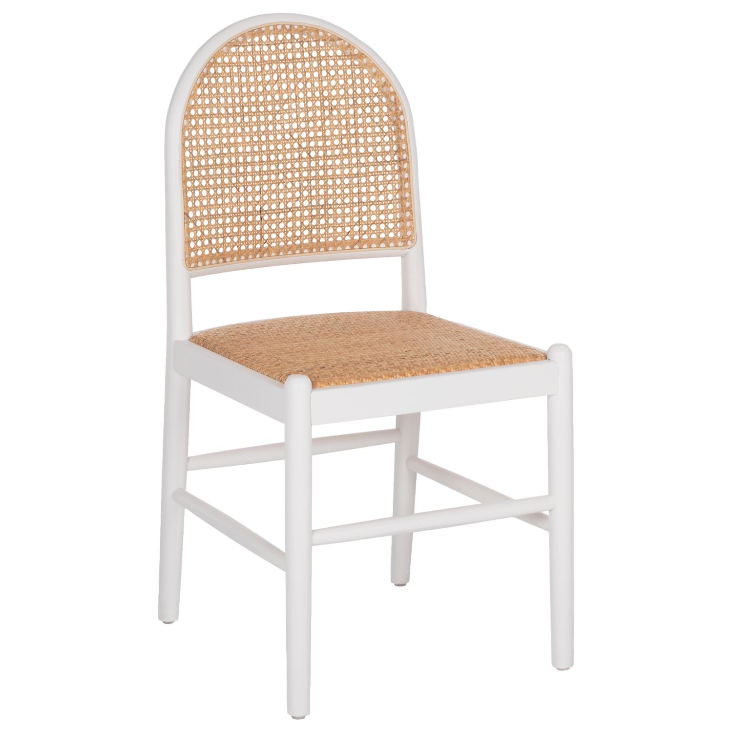 Καρέκλα C9407.03 από Οξιά σε Λευκό και Rattan Μπέζ 43x50x87Yεκ. Καρέκλα C9407.03 από Οξιά σε Λευκό και Rattan Μπέζ 43x50x87Yεκ.