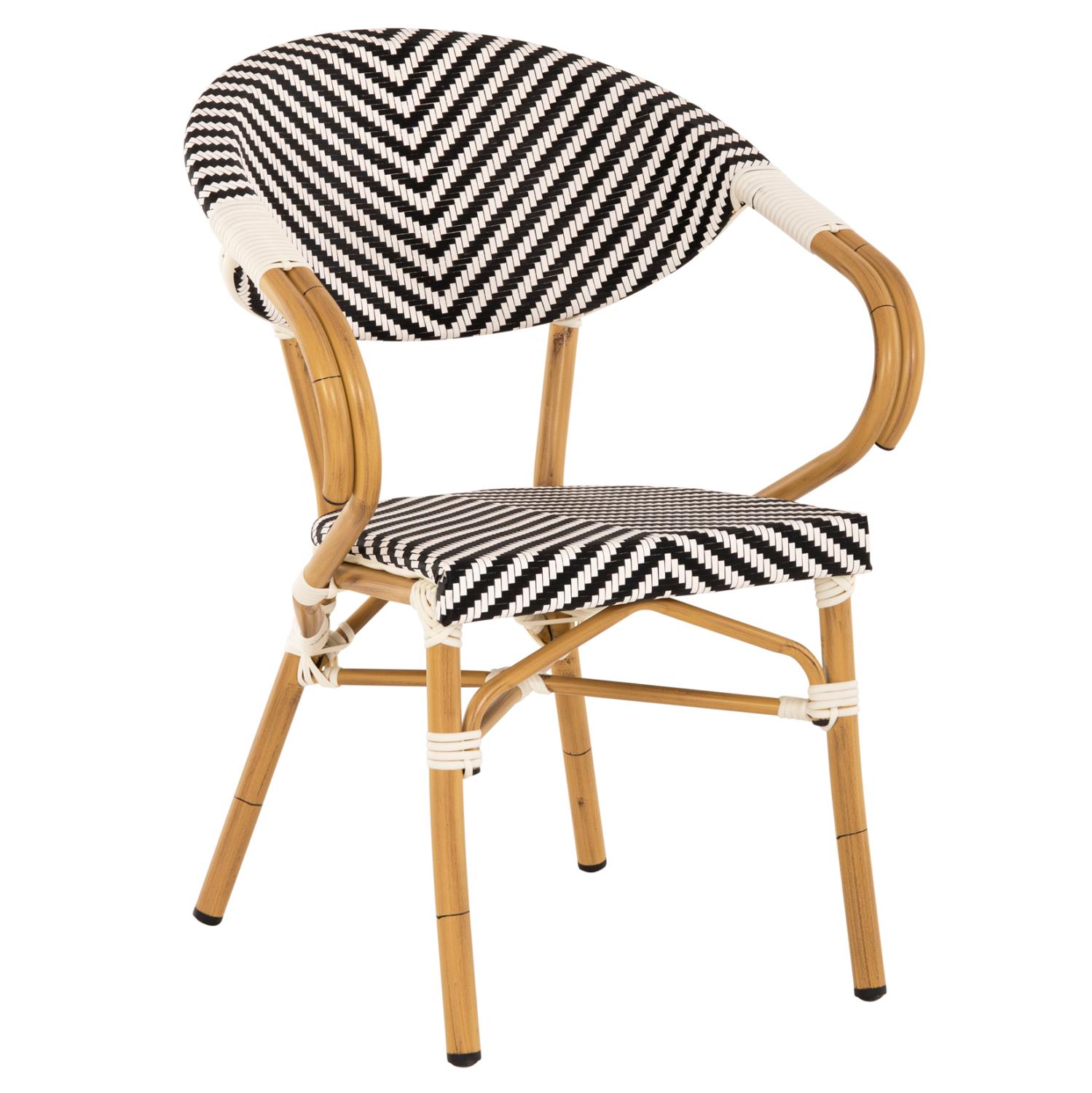 Καρέκλα - Πολυθρόνα C5861.01 Bamboo Look Μαύρο - Λευκό 57x55x82 εκ. Καρέκλα - Πολυθρόνα C5861.01 Bamboo Look Μαύρο - Λευκό 57x55x82 εκ.