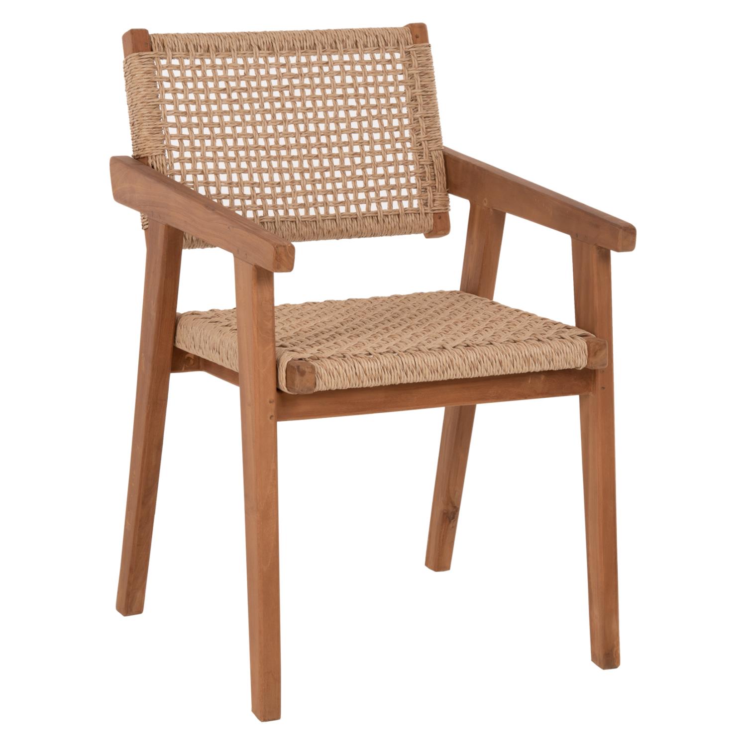 Καρέκλα-Πολυθρόνα C9403.01 Μασίφ Ξύλο Teak Φυσικό 54x60x85Y ΕΚ.
