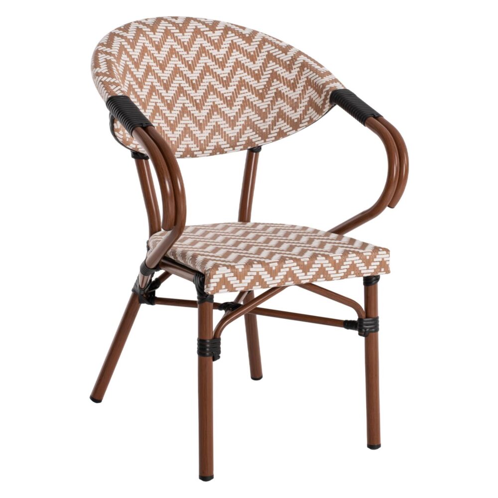 Καρέκλα - Πολυθρόνα C5861.03 Bamboo Look Καφέ - Λευκό 56,5x56,5x82 εκ. Καρέκλα - Πολυθρόνα C5861.03 Bamboo Look Καφέ - Λευκό 56,5x56,5x82 εκ.