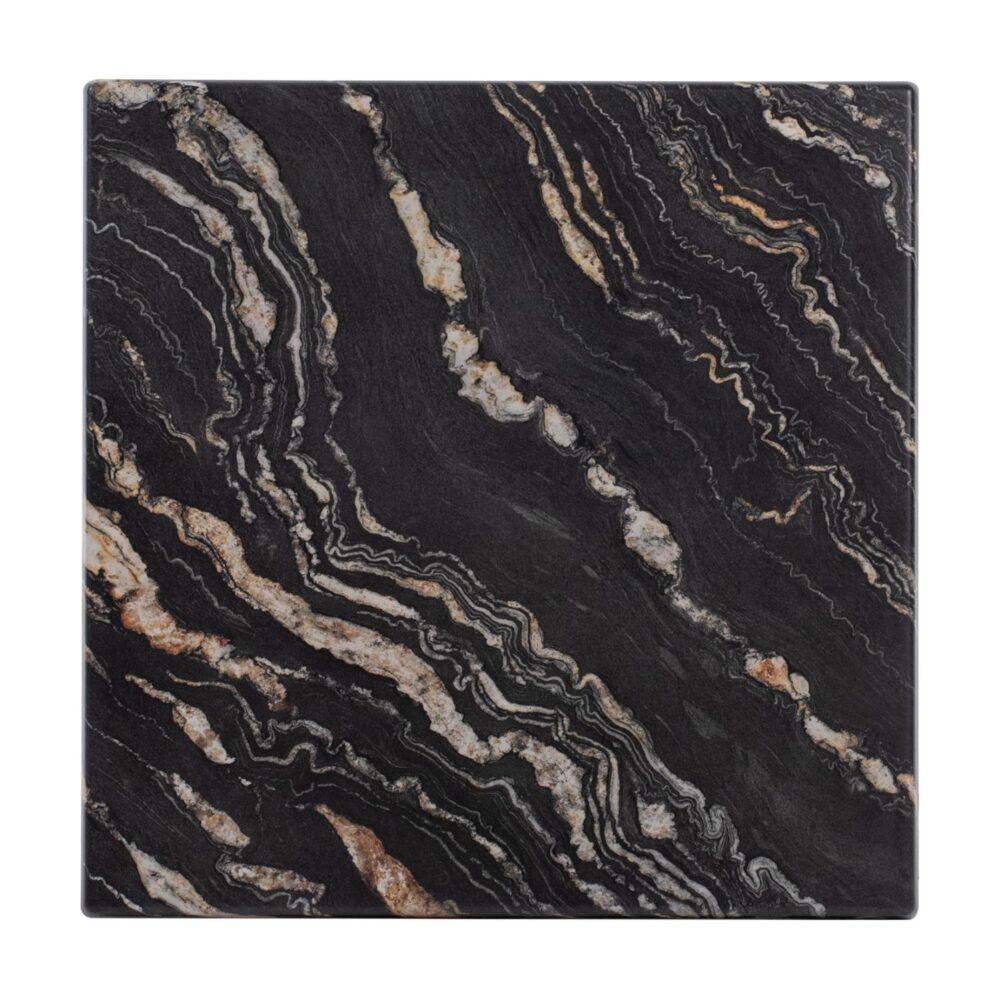 Επιφάνεια Τραπεζιού Werzalit Black Gold Marble 70x70x3,5 εκ.