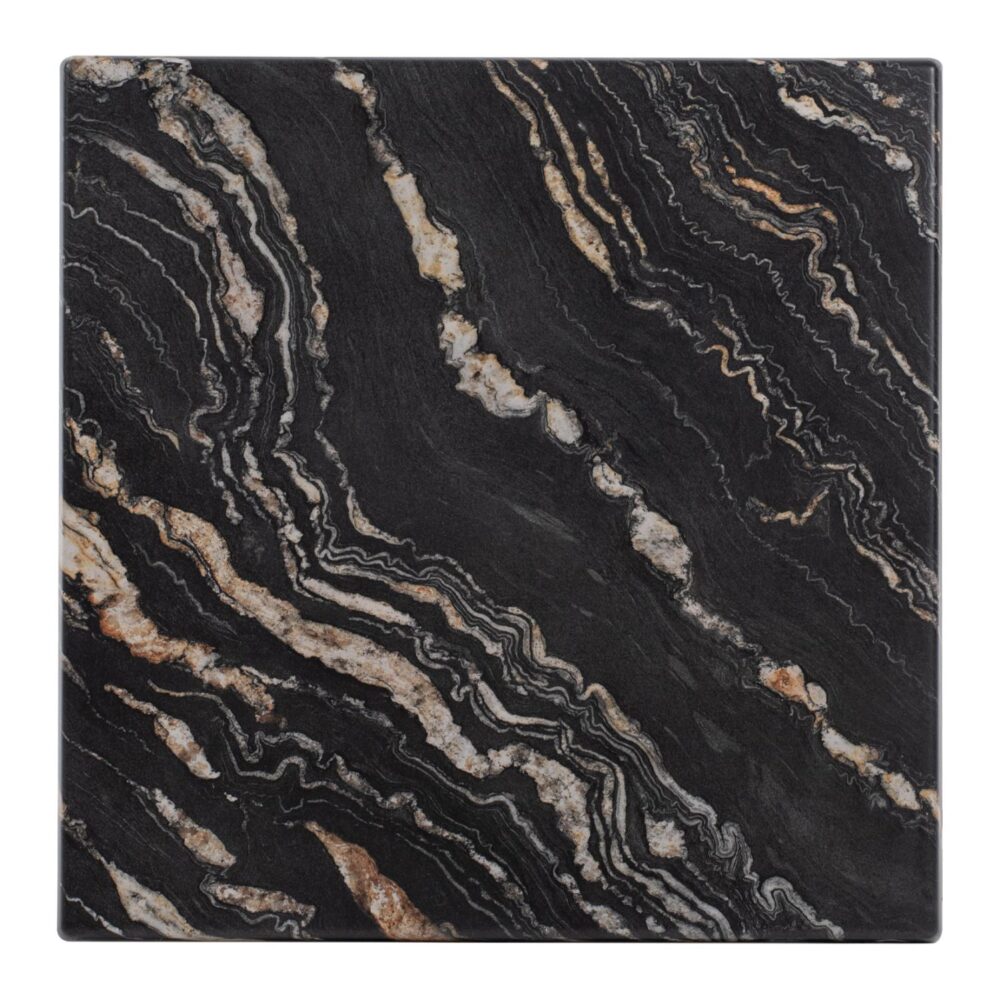 Επιφάνεια Τραπεζιού Werzalit Black Gold Marble 80x80x3,5 εκ.