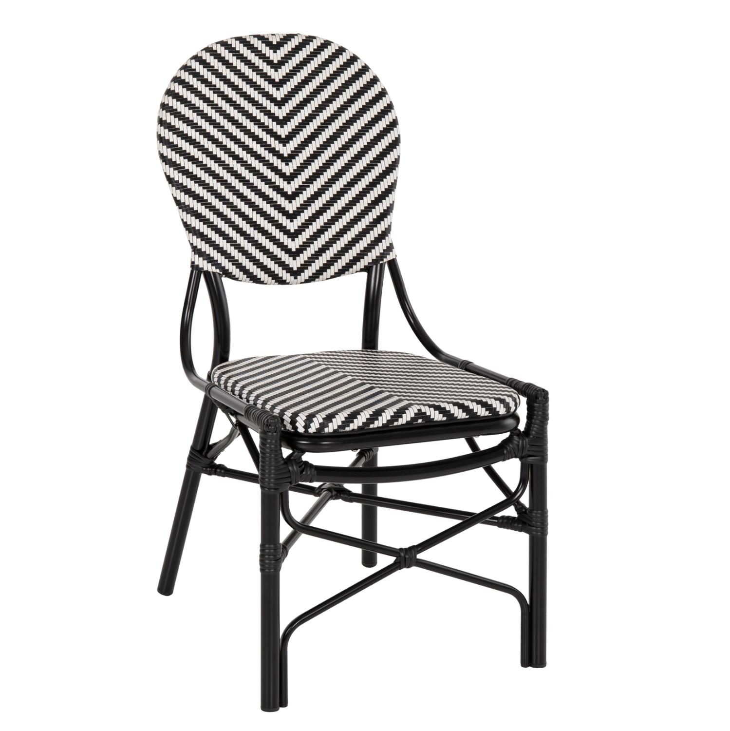Καρέκλα C5927.01 Αλουμινίου Bamboo Look με Textline Μαύρο - Λευκό 46x56x95Y εκ. Καρέκλα C5927.01 Αλουμινίου Bamboo Look με Textline Μαύρο - Λευκό 46x56x95Y εκ.